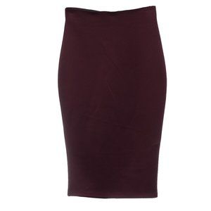 APT 9 Burgundy Scuba Pencil Skirt Size Extra Small XS